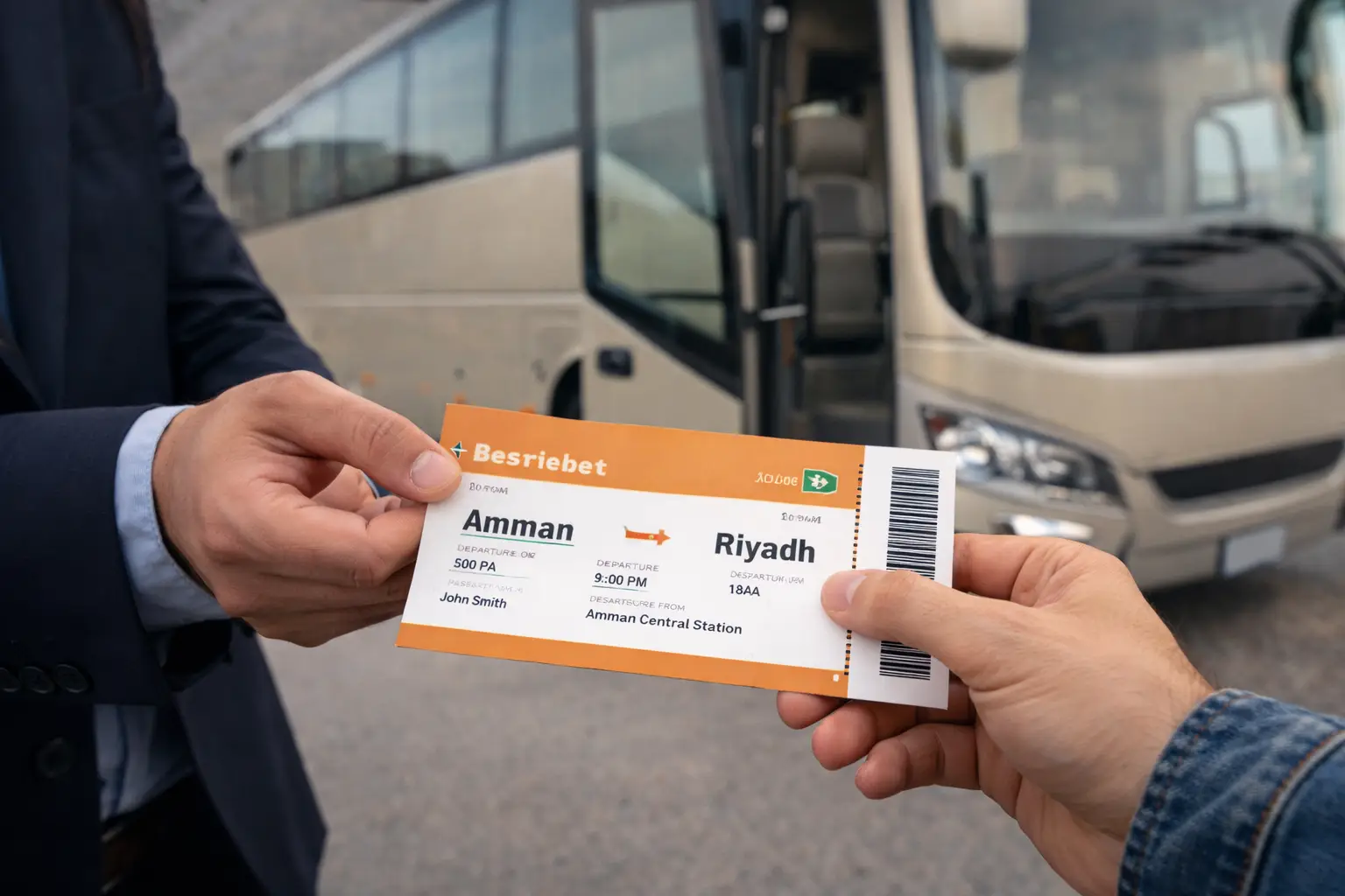 تذكرة الباص من الاردن الى الرياض